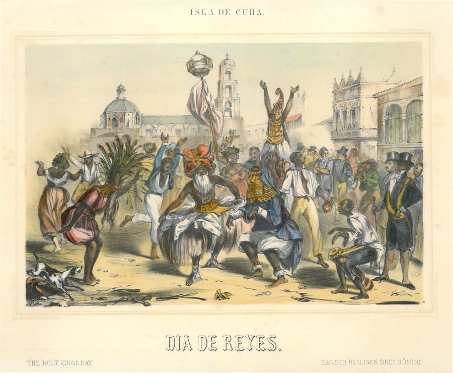 Fiesta del Día de Reyes en La Habana, en la que participaban los esclavos