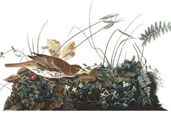 Gorrión sobre la hierba