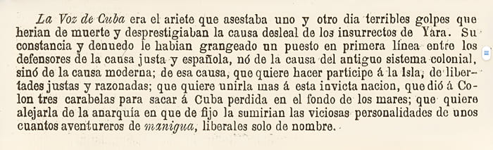 Opinión favorable a La voz de Cuba publicada en un libro dedicado a Gonzalo Castañón.