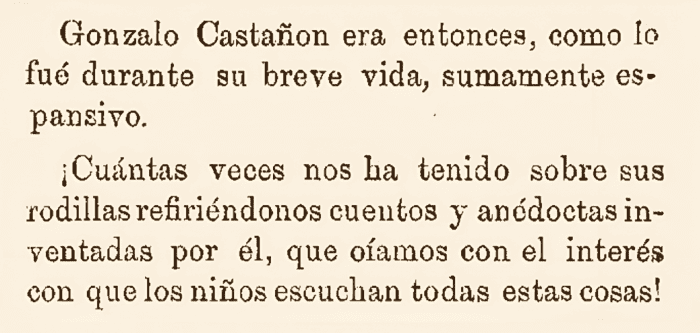 Texto impreso, opinión de Juan V. Escalera sobre Gonzalo Castañón.