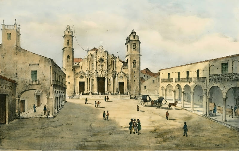 Vista de la Catedral de La Habana, 1839.