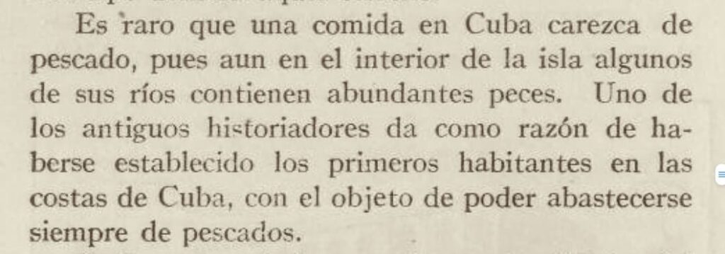Texto de Samuel Hazard sobre la gastronomía cubana del siglo XIX (pescado)
