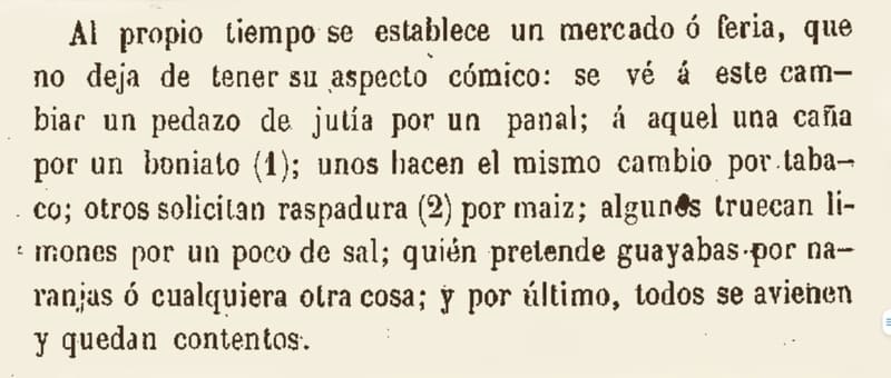Fragmento de texto del soldado Rosal Vázquez y Mondragón,  sobre alimentación en los campamentos cubanos (2)